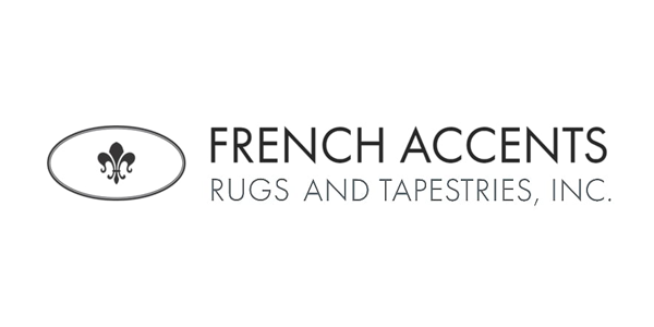 French accents rugs logo with pure white background